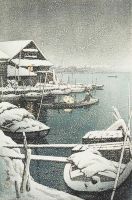 Kawase Hasui (1883-1957) - Snowstorm at Mukojima (1931)