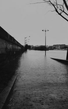 Luc Dartois 2018 - Paris flood under the rain, Banks of Seine (2)