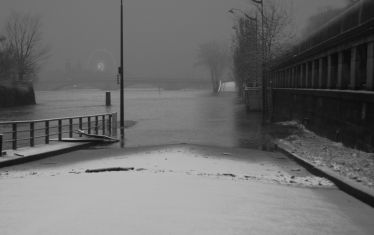Luc Dartois 2018 - Paris inondations sous la neige, berges Rive Gauche
