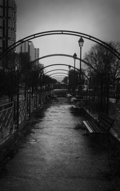 Luc Dartois 2018 - Paris sous la pluie, port de Grenelle