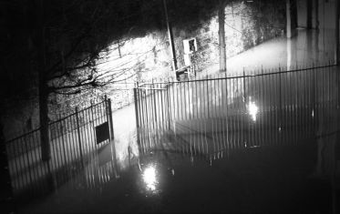 Luc Dartois 2018 - Paris by night flood, gate under water