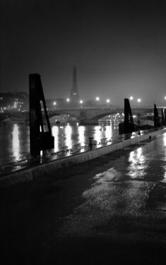 Luc Dartois 2019 - Paris la nuit sous la pluie, Port des Champs-Elysées