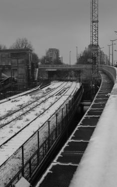 Luc Dartois 2021 - Paris sous la neige, boulevard Poniatowski (2)