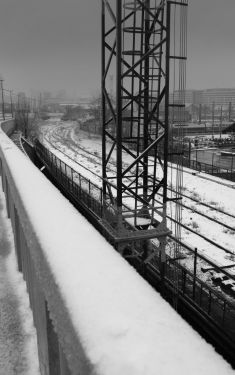 Luc Dartois 2021 - Paris sous la neige, boulevard Poniatowski (3)