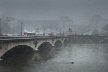 Luc Dartois 2021 - Pont d‘Iéna, jour de neige - Peinture numérique