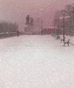 Luc Dartois 2021 - Quais de Seine, jour de neige - Peinture numérique