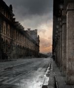Luc Dartois 2021 - Paris, rue de Rivoli pendant le confinement (1) - Peinture numérique