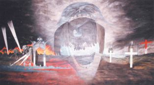 The Wall - Luc Dartois - Glycerophtalic enamel paints on canvas 1991