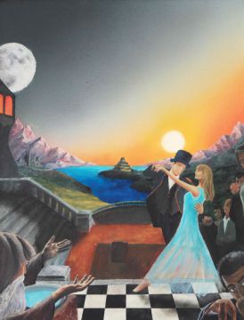 Couple - Luc Dartois - Peinture email glycerophtalique sur toile 1994
