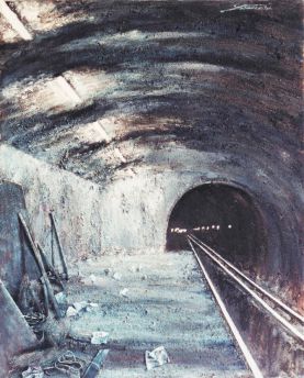 Terminus - Luc Dartois - Peinture et matieres sur toile 1997