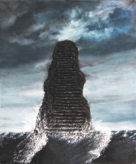 Le Pillier - Luc Dartois - Peinture et matieres sur toile 1997
