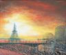 Bir-Hakeim bridge - Eiffel Tower - Paris - Luc Dartois - Paintings and matters on canvas 2010