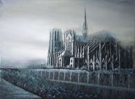 The Cathedral - Notre-Dame de Paris - Luc Dartois - Paintings and matters on canvas 2014