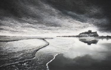 Chateau de Bamburgh - Luc Dartois d‘ap S. Marsden - Peinture et matieres sur toile 2015