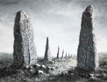 Les Pierres - Luc Dartois - Peinture et matieres sur toile 2015