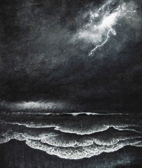 Je te salue, vieil Ocean - Luc Dartois - Peinture et matieres sur toile 2017