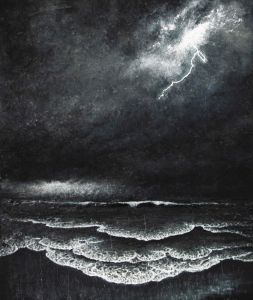 Je te salue, vieil Ocean - Luc Dartois - Peinture et matieres sur toile 2017