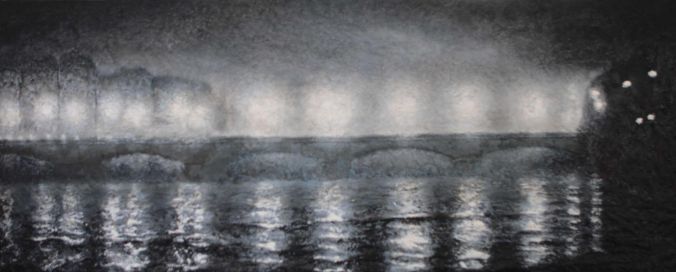 Paris, Pont d‘Iéna - Luc Dartois - Peinture et matieres sur toile 2017