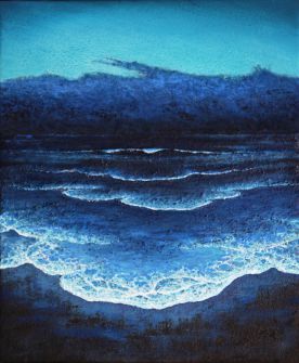 Nocturnal sea - Luc Dartois - Paintings and matters on canvas 2018