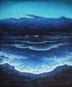 Mer nocturne - Luc Dartois - Peinture et matieres sur toile 2018