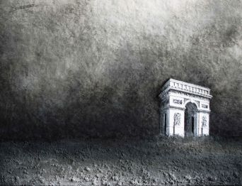 La Dernière vague, 2ème version - Luc Dartois - Peinture et matières sur toile 2020