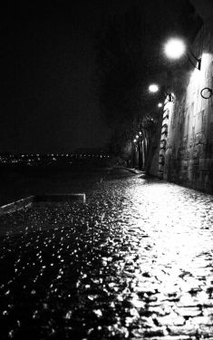Luc Dartois 2008 - Paris by night under the rain, Banks of the Seine