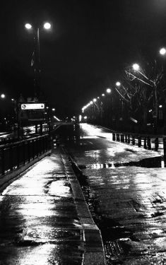 Luc Dartois 2008 - Paris by night under the rain, The street