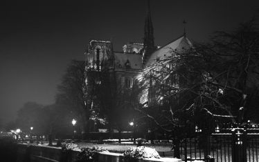 Luc Dartois 2009 - Paris by night under the snow, Notre-Dame (3)