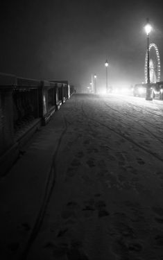 Luc Dartois 2018 - Paris by night under the snow, Concorde bridge