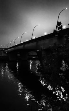 Luc Dartois 2019 - Paris by night under the rain, Garigliano‘s Bridge