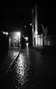 Luc Dartois 2019 - Paris la nuit sous la pluie, Rue Berton (10)