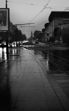 Luc Dartois 2020 - Paris sous la pluie, Boulevard Lefebvre (1)